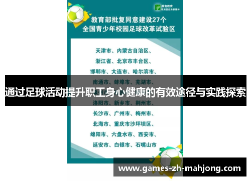 通过足球活动提升职工身心健康的有效途径与实践探索 通过足球活动提升职工身心健康的有效途径与实践探索